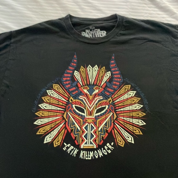 Marvel Black Panther Erik Killmonger men’s large Short Sleeve cotton Tee - Picture 2 of 9